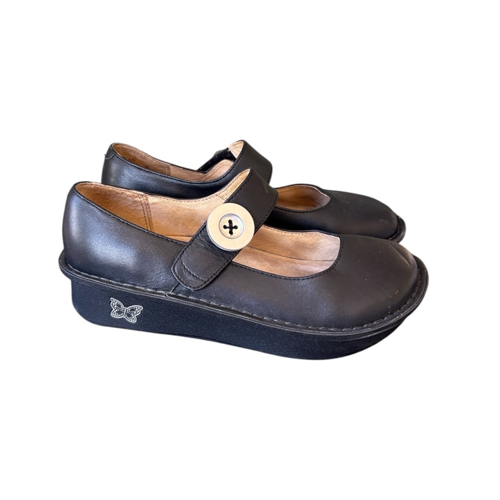 Alegria Paloma Black Leather Mary Jane‎ Size 36 US 6